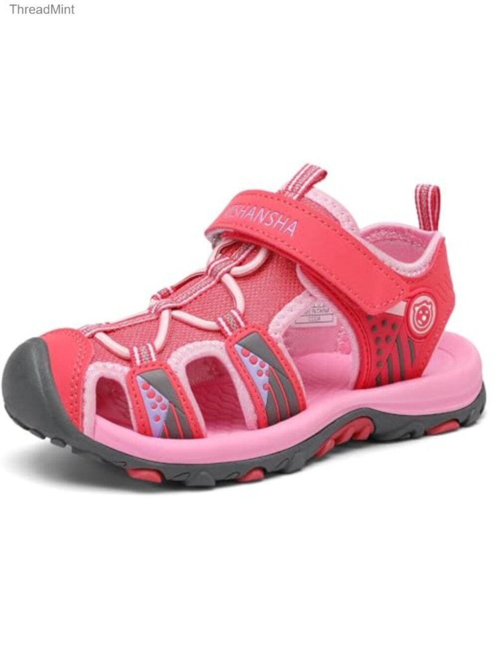 Kids Closed Toe Water Hiking Sandals Hook Loop Athletic Sport